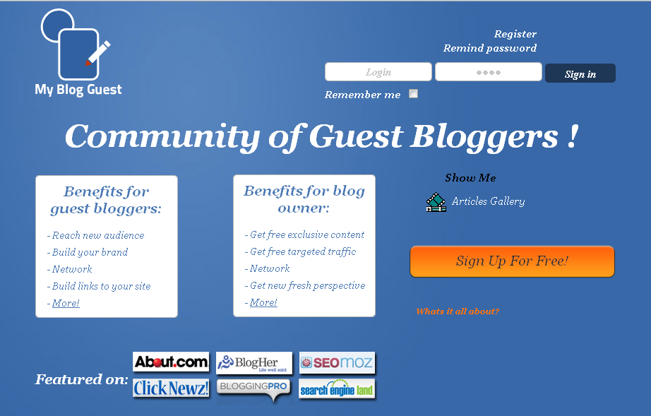 Guest Blogging Community