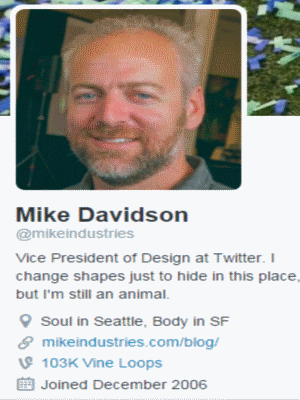 Mike Davidson twitter profile